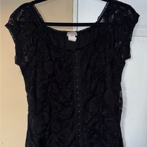 Julie's Closet Black Lace Blouse